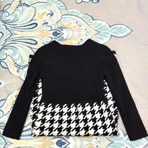 Studio One black & white houndstooth sweater dress